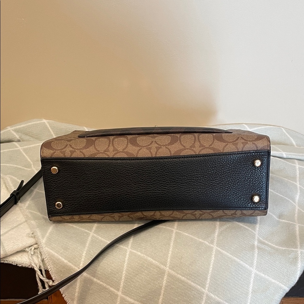 Coach Signature Brown and Black Satchel - Picture 3 of 7